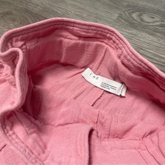 Womens IRO Harmony Pink Linen Ankle Pants Size 34 - Picture 3 of 5